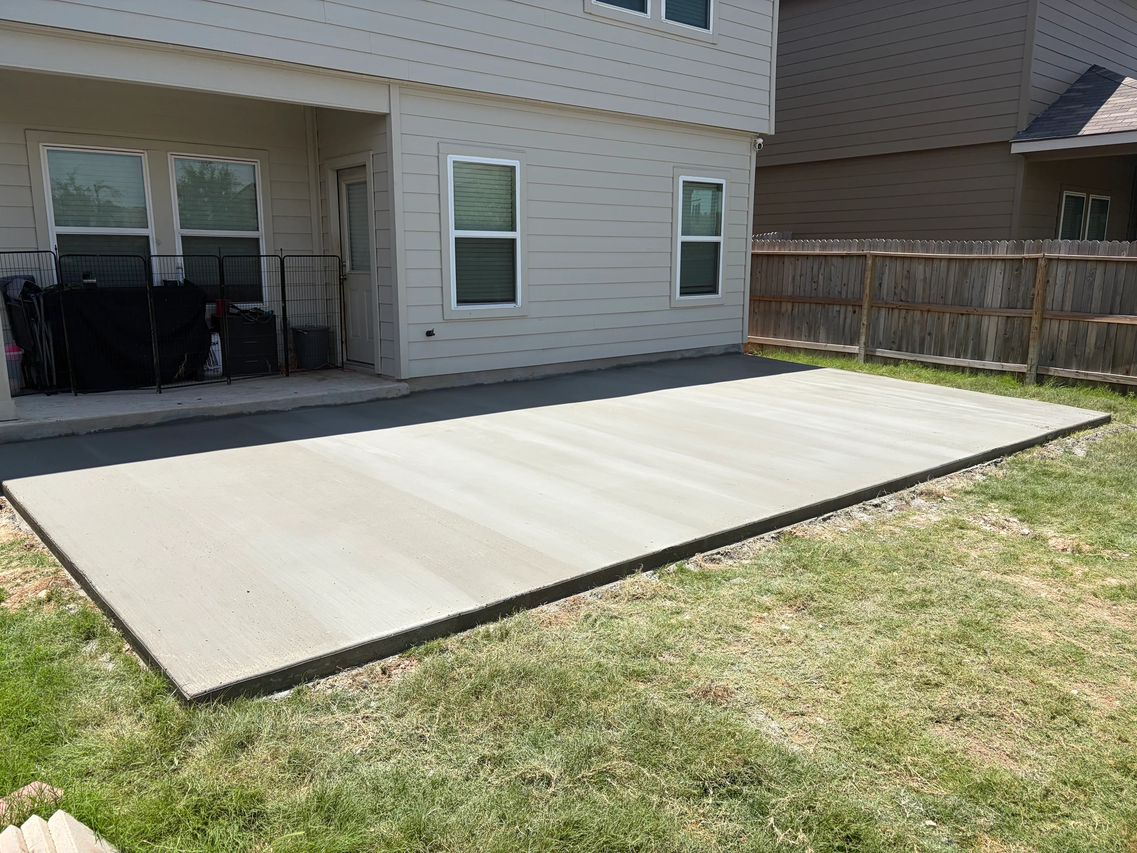 Concrete slab project by Texas Elite Patios